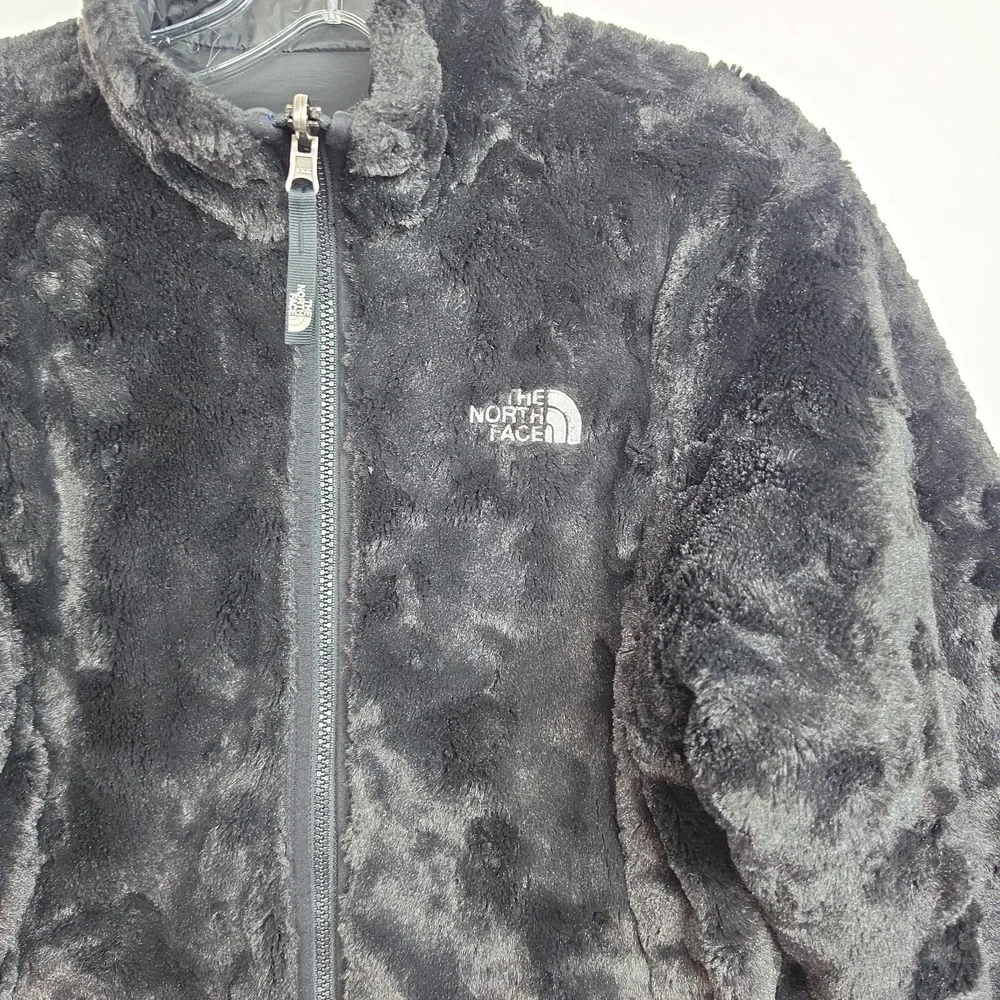 The North Face Reversible Jacket Girl's XL (18) Black, Plush & Smooth Sides
